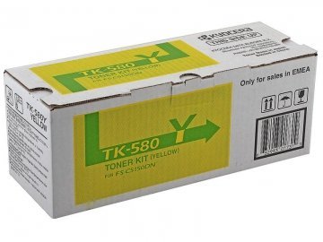 TK-580Y Тонер-картридж жёлтый для Kyocera FS-C5150DN/ Ecosys P6021cdn (2 800 стр.)