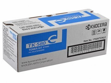 TK-580C Тонер-картридж голубой для Kyocera FS-C5150DN/ Ecosys P6021cdn (2 800 стр)