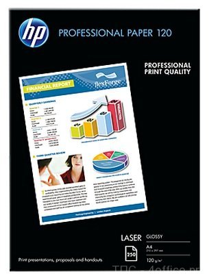 Профессиональная глянцевая бумага HP для лазерной печати, 120 г/кв. м, 250 листов, A4, 210 x 297 мм 