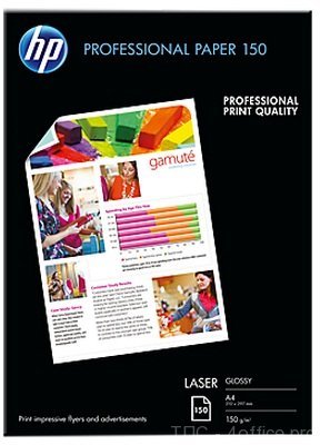 Профессиональная глянцевая бумага HP для лазерной печати, 150 г/кв. м, 150 листов, A4, 210 x 297 мм 