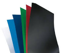 Обложки цветные пластиковые непрозрачные серые А4, 400 мкм (50 шт)