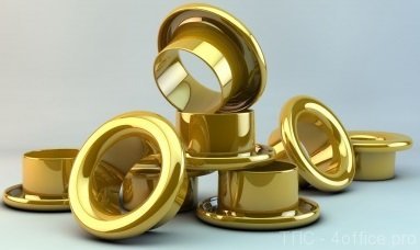 Клепки Piccolo d 4 мм, золото (Китай)