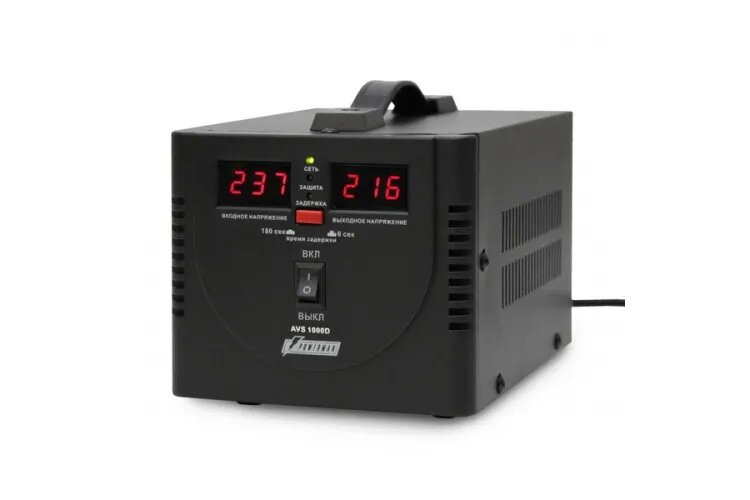 Стабилизатор Powerman AVS-D 1000 ВА 140-260В out220V, POWERMAN AVS 1000D Black