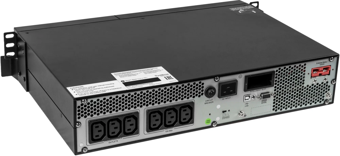 ИБП с двойным преобразованием Systeme Electric Smart-Save Online SRVSE2KRTXLI черный