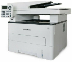 Pantum M7200FD МФУ, лазерное ЧБ, A4, C P S, факс, дуплекс, автоподача, 33 стр мин, 1200 x 1200 dpi, 256Мб RAM, лоток 250 стр, USB, серый корпус