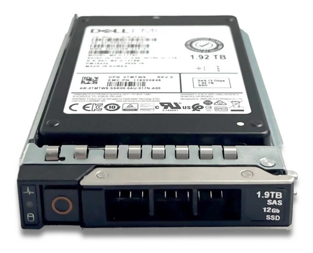 Серверный SSD диск 2.5" (SFF) DELL NVMe U.2, PCIe Gen4 1.92TB (345-BJNX)