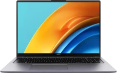 Ноутбук Huawei MateBook D 16 53013TPC, 16", IPS, Intel Core i5 12450H 2ГГц, 8-ядерный, 16ГБ LPDDR4x, 512ГБ SSD, Intel UHD Graphics, без операционной системы, серый космос